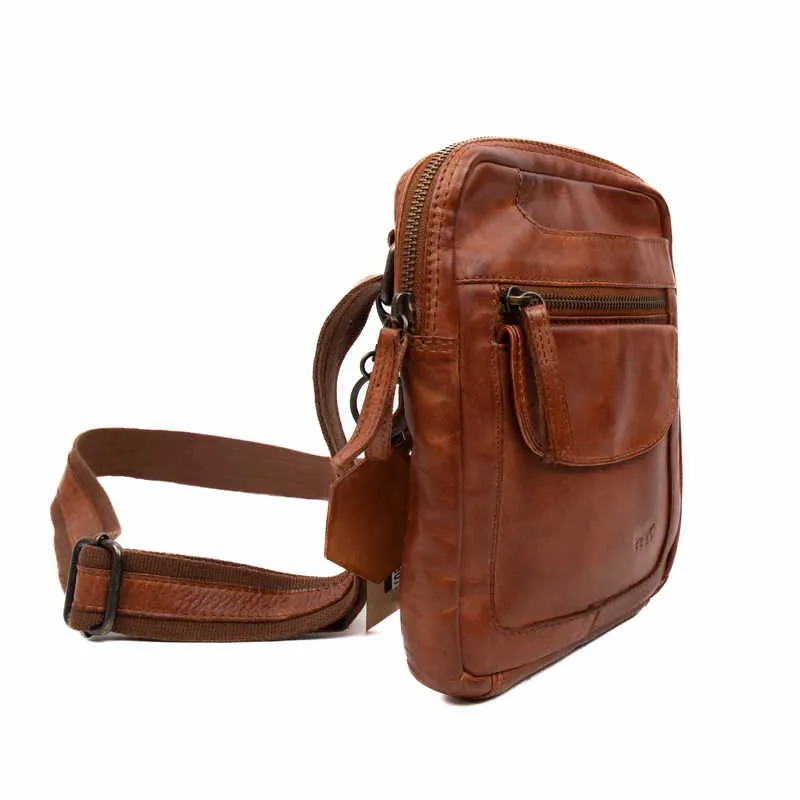 BEAR DESIGN Umhängetasche Cognac Leder