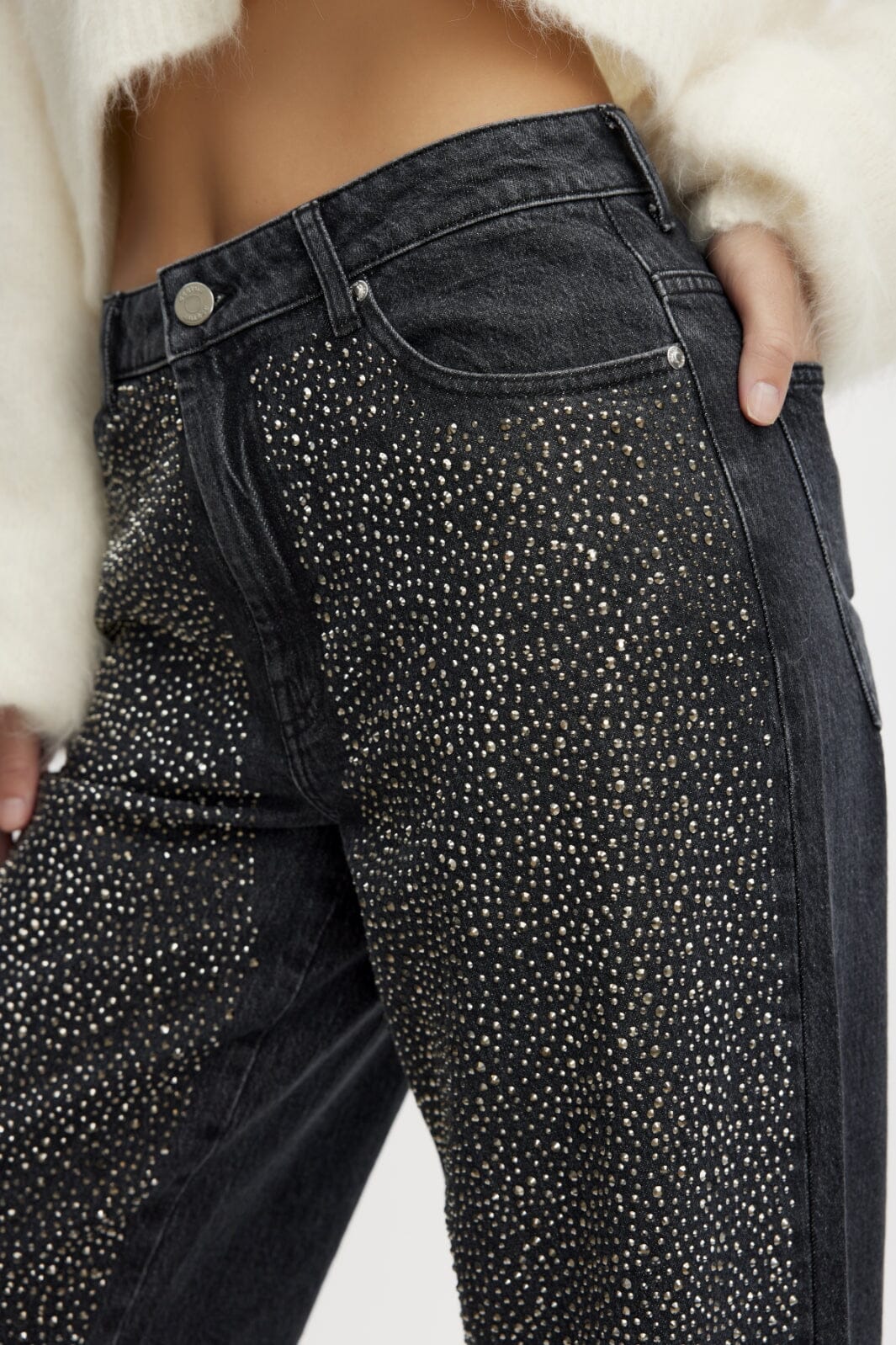Gestuz ZorahGZ MW jeans dark grey washed