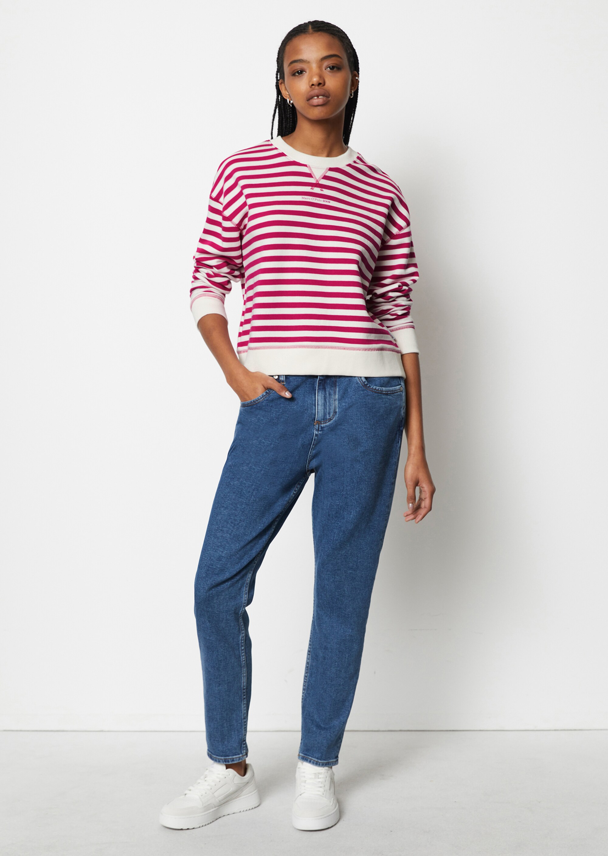 Ringel-Sweatshirt relaxed aus Organic Cotton