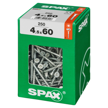 Spax schroef T-Star Plus geel 4,5x60 mm 250 stuks