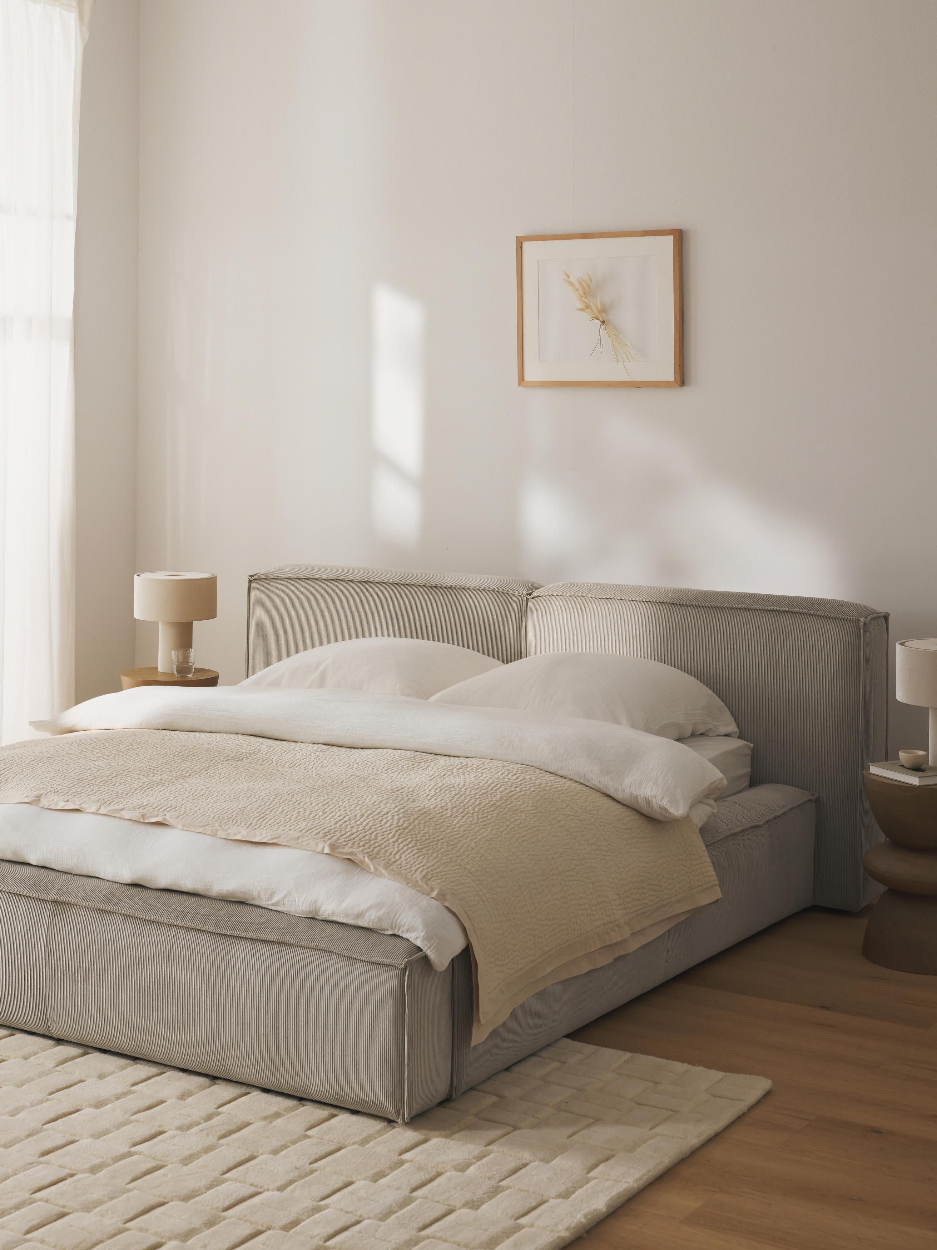 Gestoffeerd bed Lennon van corduroy