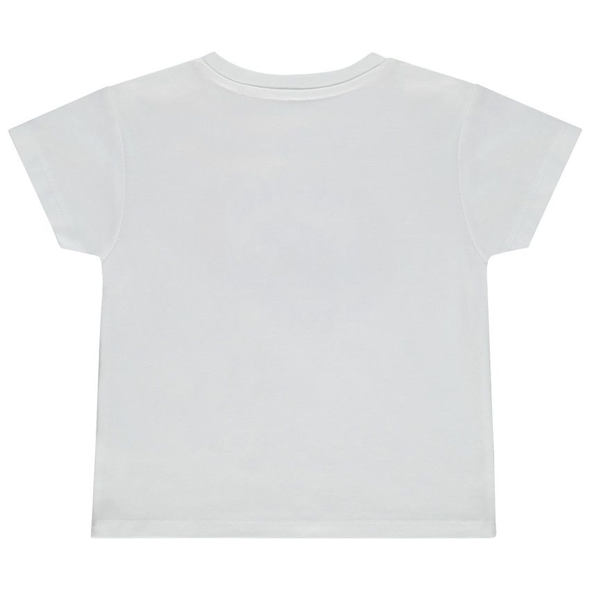 T-shirt manches courtes oversize print Stitch Disney pour bébé garçon - Blanc