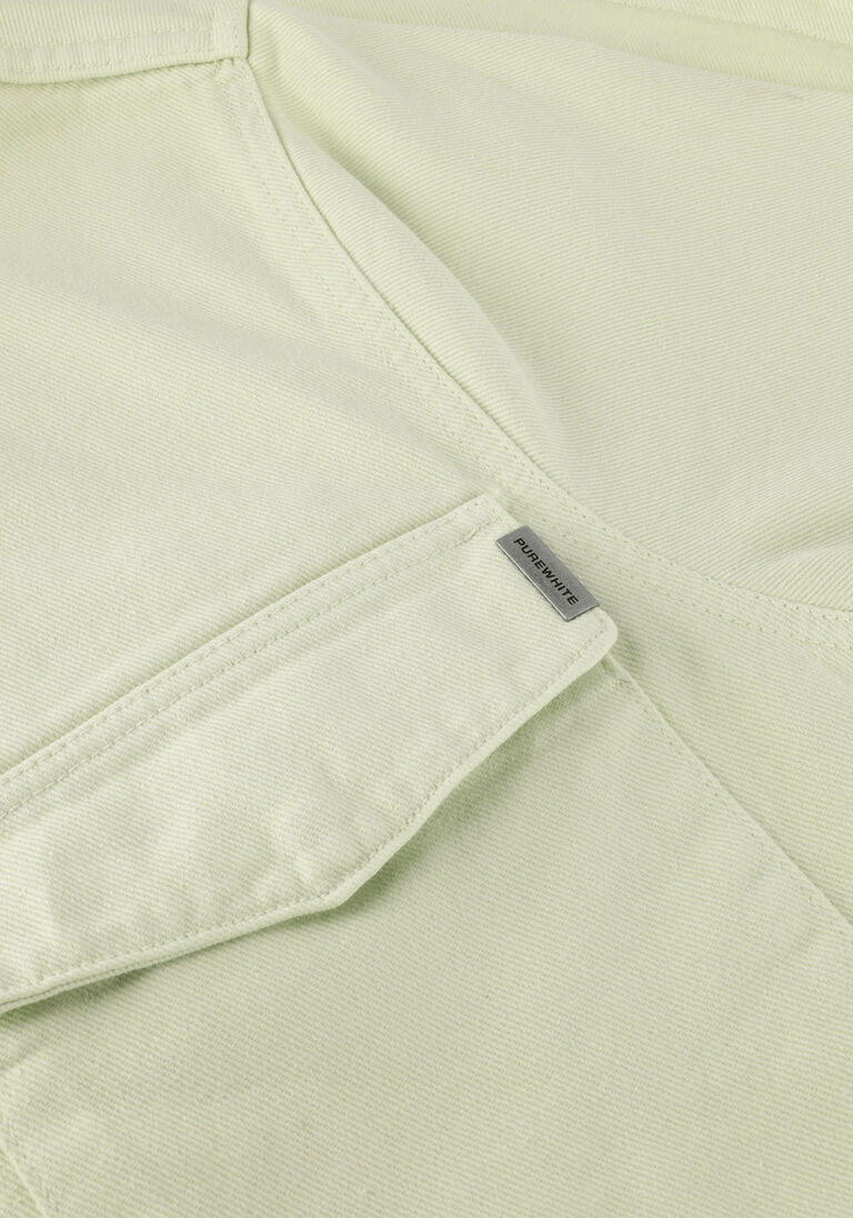 PUREWHITE groene purewhite overshirt twill overshirt with big pocket at chest