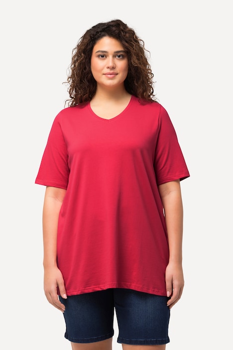 T-Shirt, A-Linie, V-Ausschnitt, Halbarm