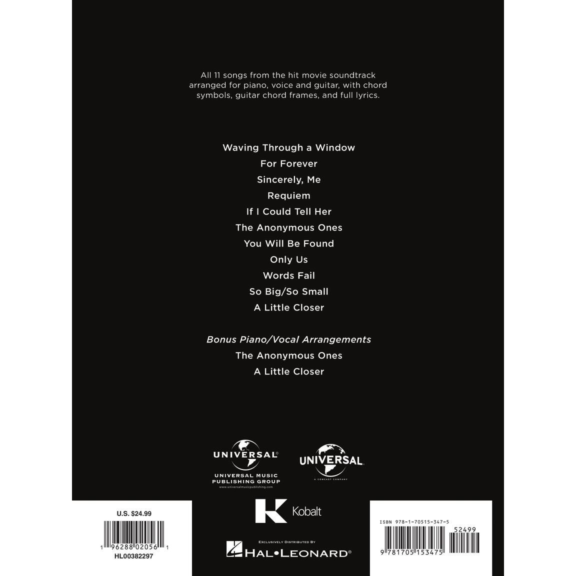 Hal Leonard Dear Evan Hansen voor piano, zang en gitaar