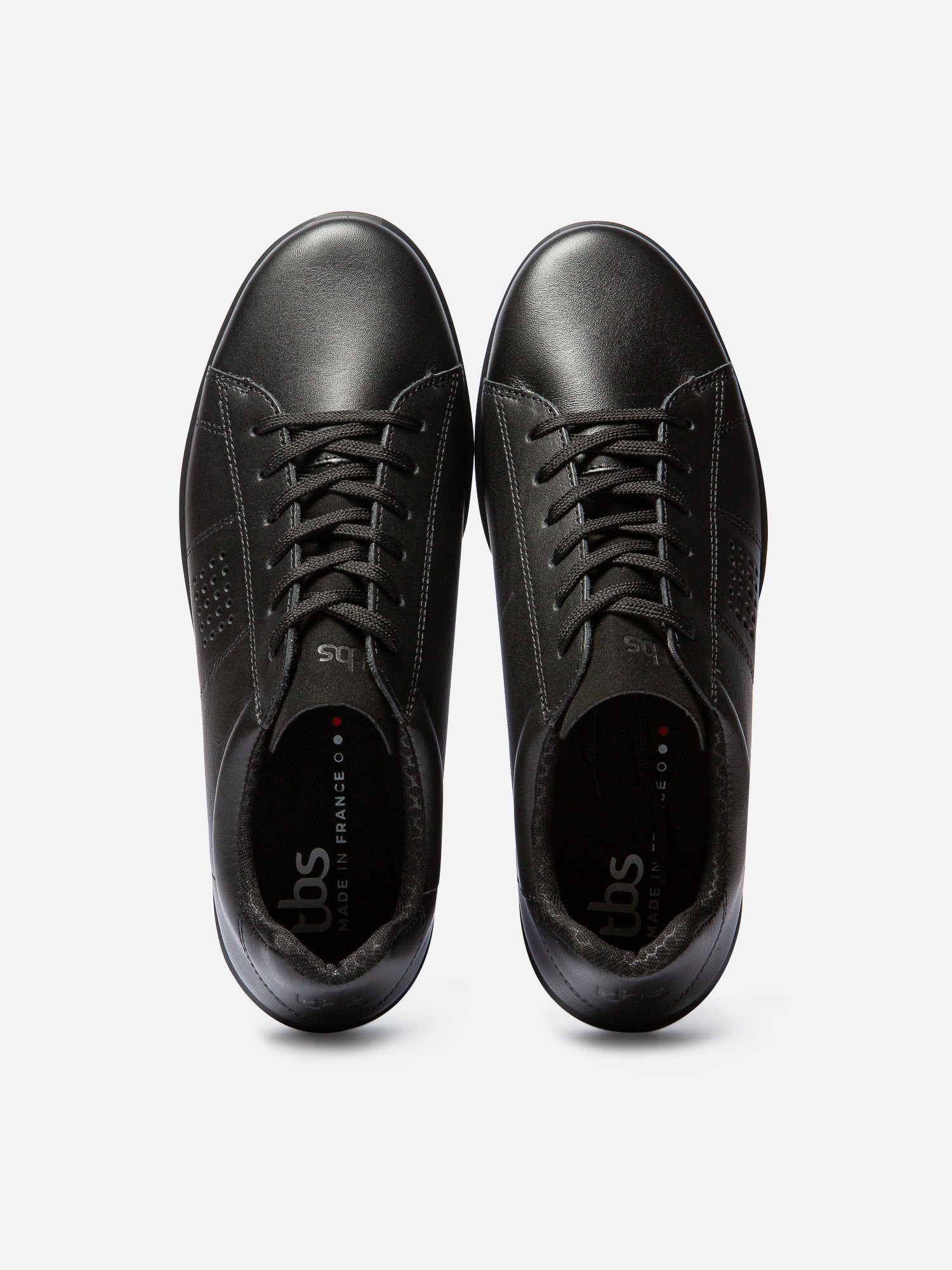 Baskets Homme Fabriquées en France Dessus Cuir Noir