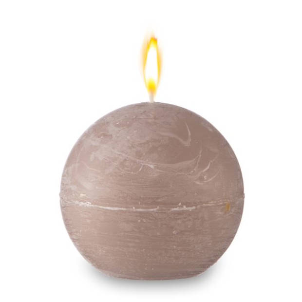 Blokker Rustieke Bolkaars - 8x8 cm - Beige
