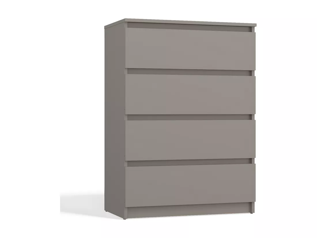 ASTER T4 | Commode chambre/bureau/salon 95.5x70x40 / 4 tiroirs gris | Meuble de rangement moderne Chiffonier Style Scandinave | Dressing