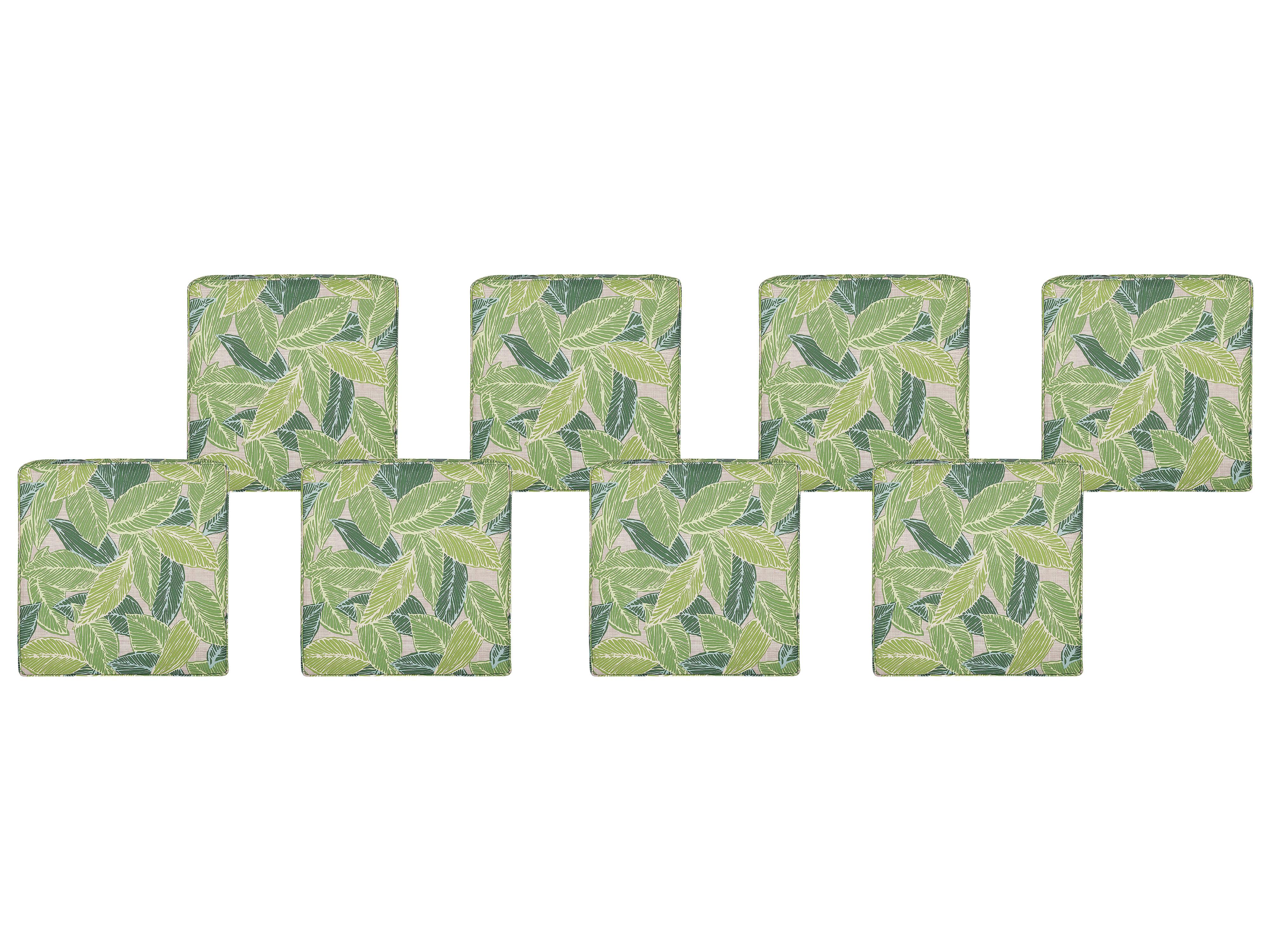 Set van 8 tuinzitkussens SASSARI 46 x 46 cm Lichtgroen