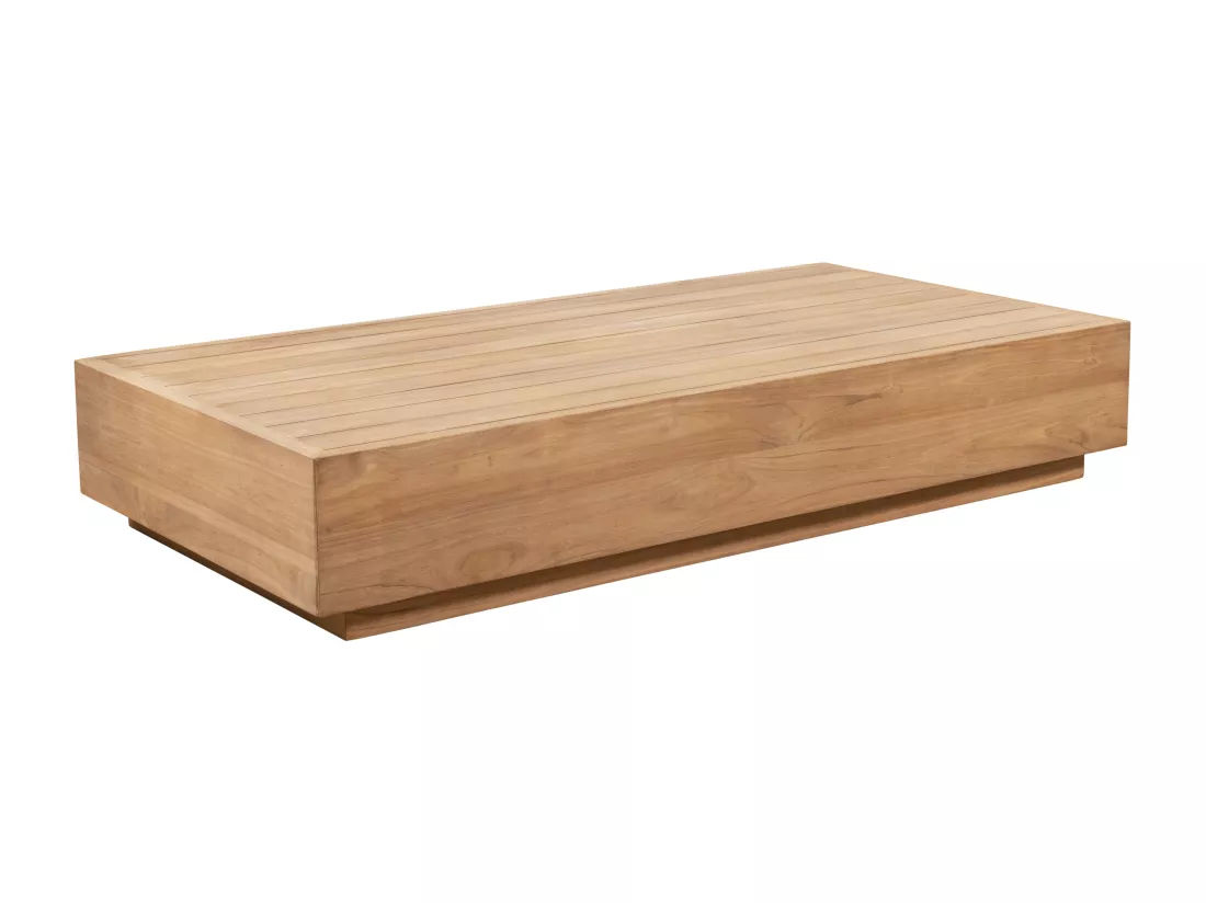 Table basse de jardin en teck L.152 cm - Naturel clair - SUMINI de MYLIA