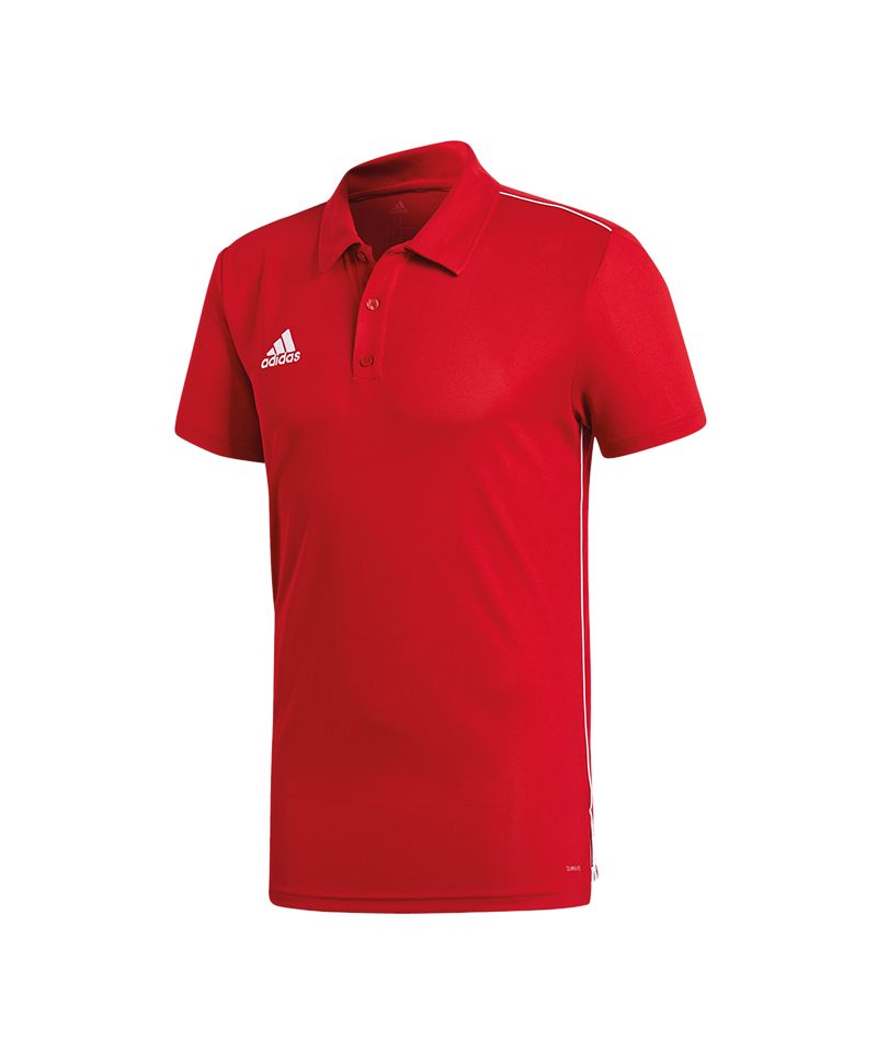 adidas Core 18 ClimaLite Poloshirt Rot Weiss
