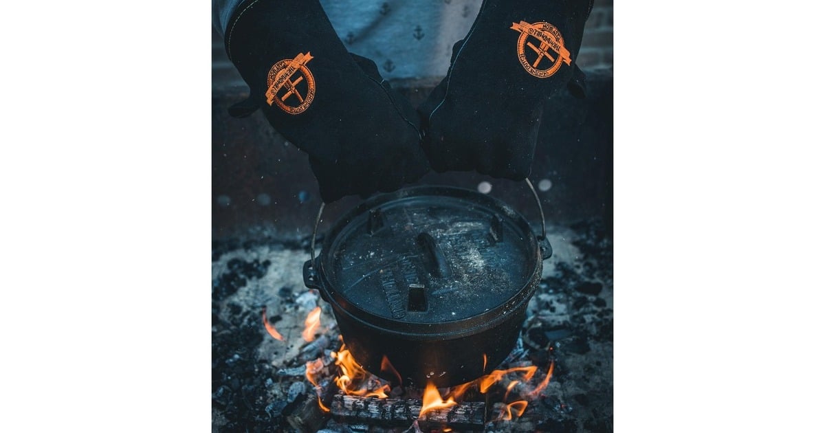 The WindmillLeren BBQ handschoenen  (Zwart)