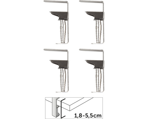 Tafelkleedklemmen Inox Premium 4 st.