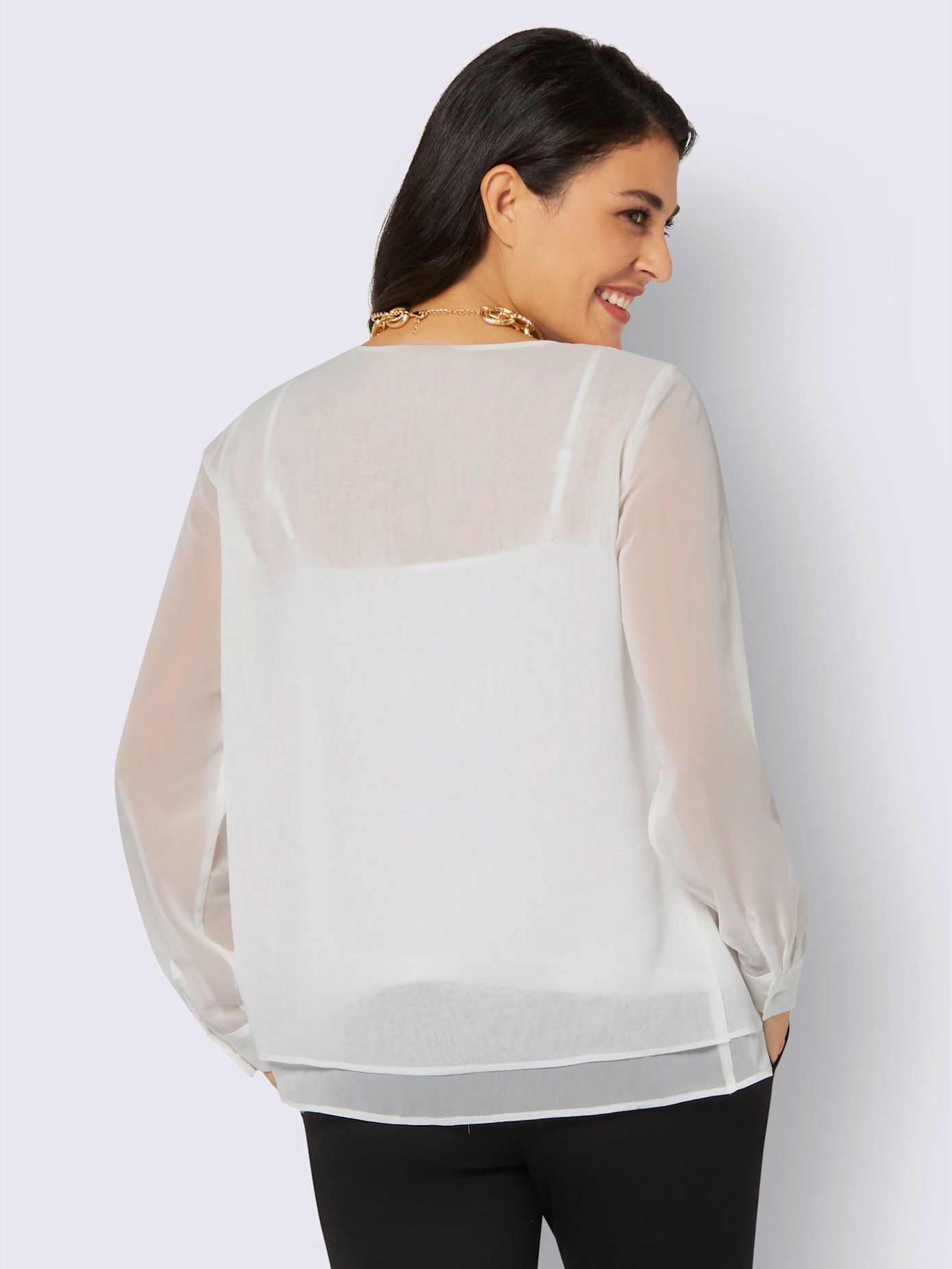 Chemisier look superposé féminin