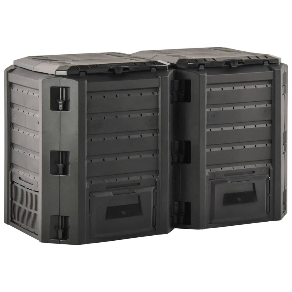 Composteur de jardin noir 800 l