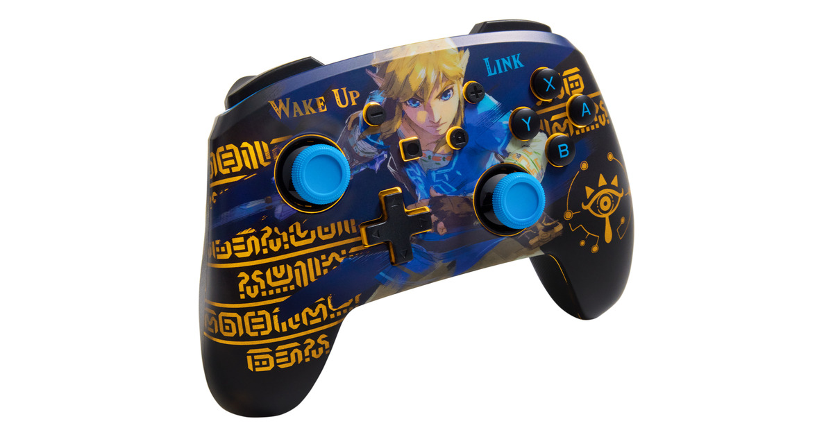 PowerAEnhanced Wireless Controller for Nintendo Switch with Lumectra - Wake Up Link  (Blauw)