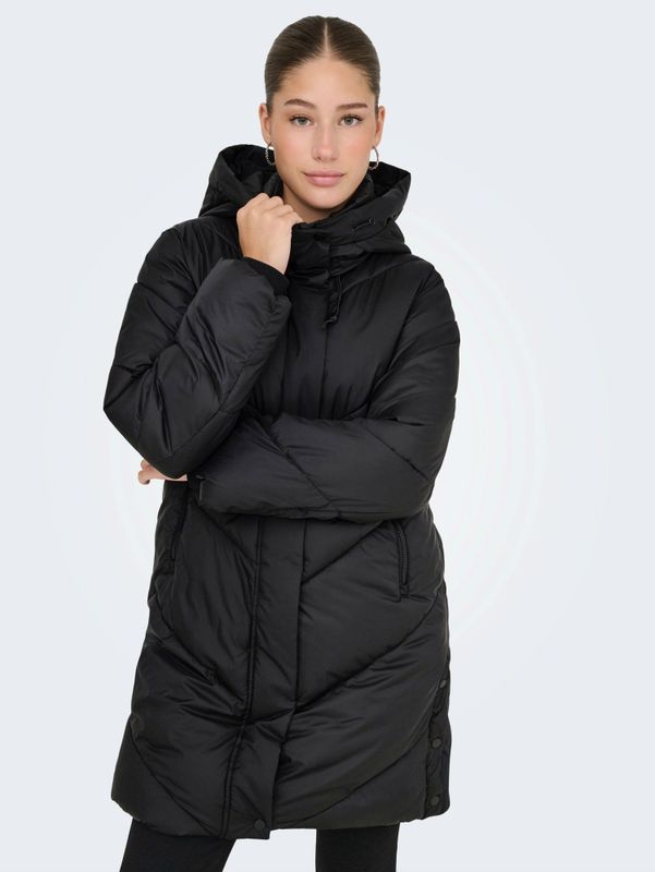 Onlmolly - Puffer Jas - Winddicht - Met Capuchon - Lange Mouwen - Gevoerd