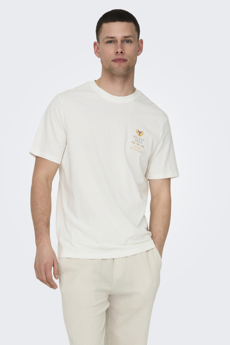Only & Sons witte heren t-shirt
