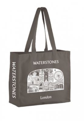 Waterstones London grey cloth bag