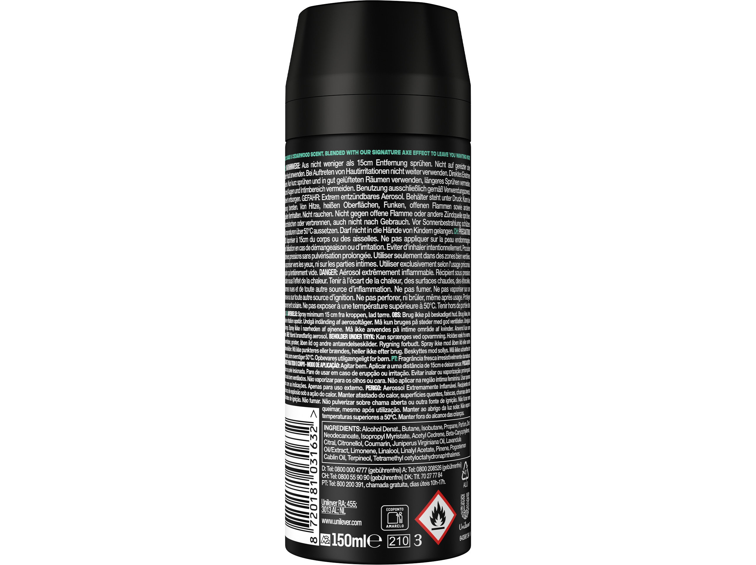 DEO AXE SPRAY APOLLO 150ML