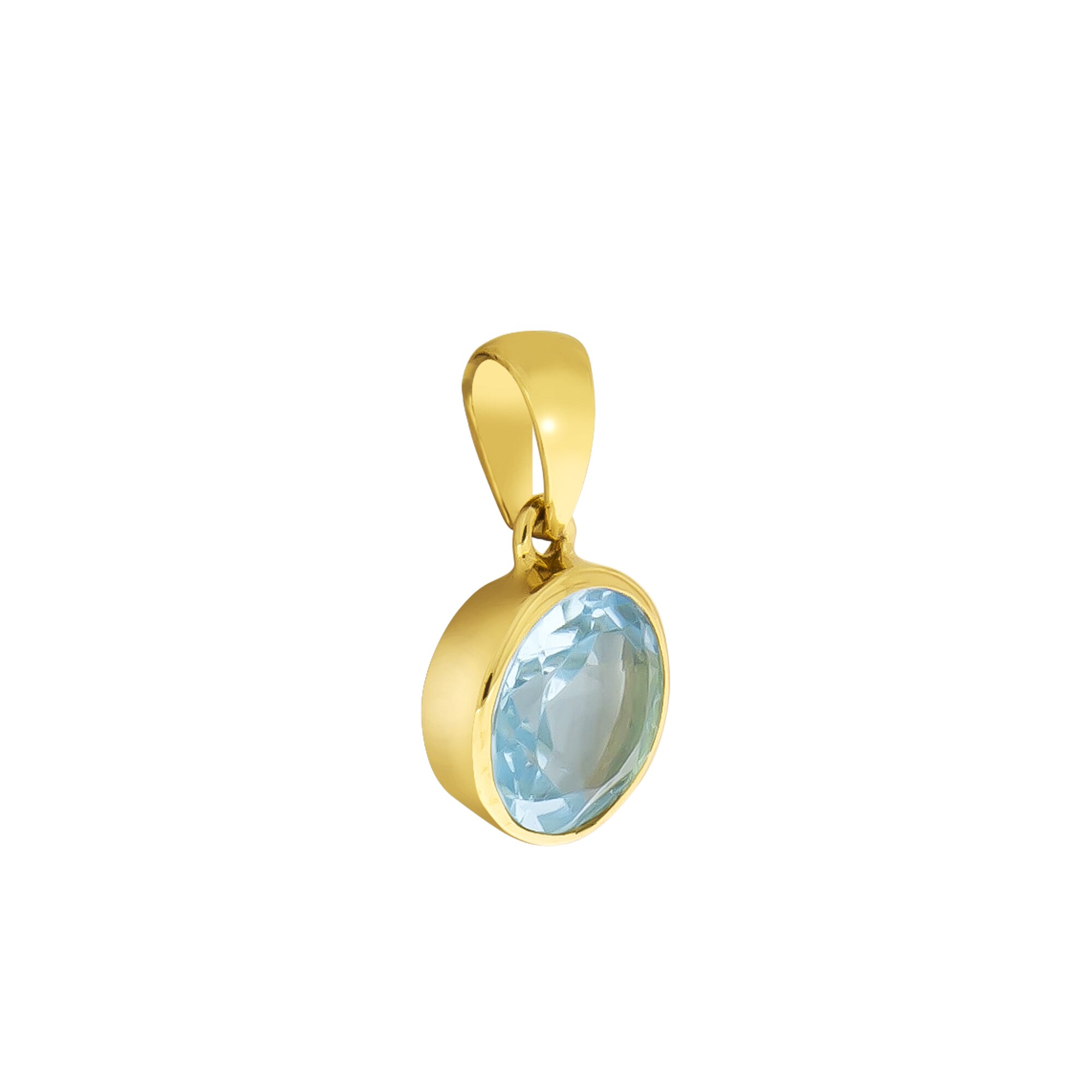 Fascination by Ellen K. Halskette Gold 375 mit Blautopas (beh.) 8mm