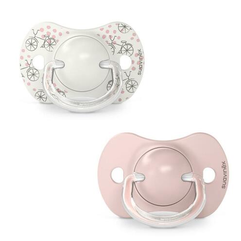 2 sucettes symétrique SX PRO - 0 à 6 mois - Rose - SUAVINEX