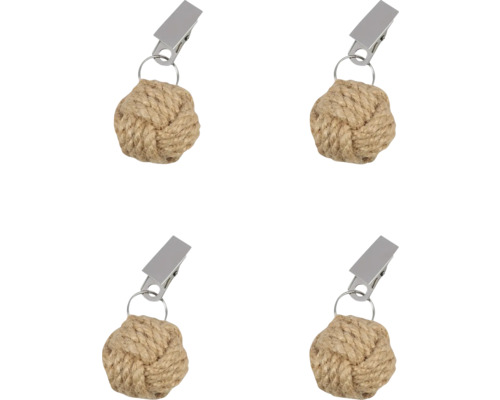 Tafelkleedgewichten, bolvormig, beige, 4 stuks.