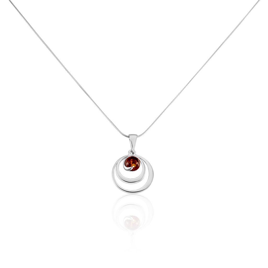 Collier Argent Blanc Alanna Ambre
