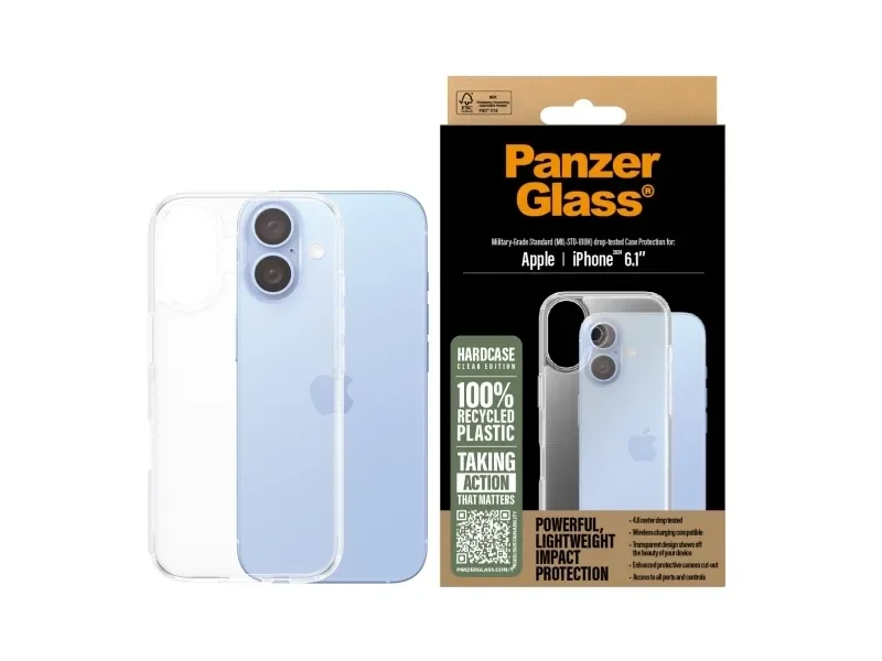 PanzerGlass - HardCover - iPhone 16 - Transparent
