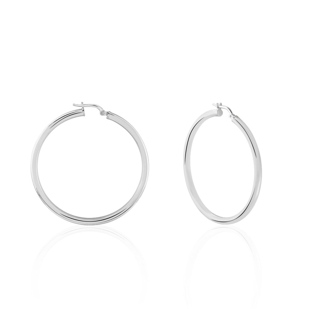 Créoles Argent Blanc Anne