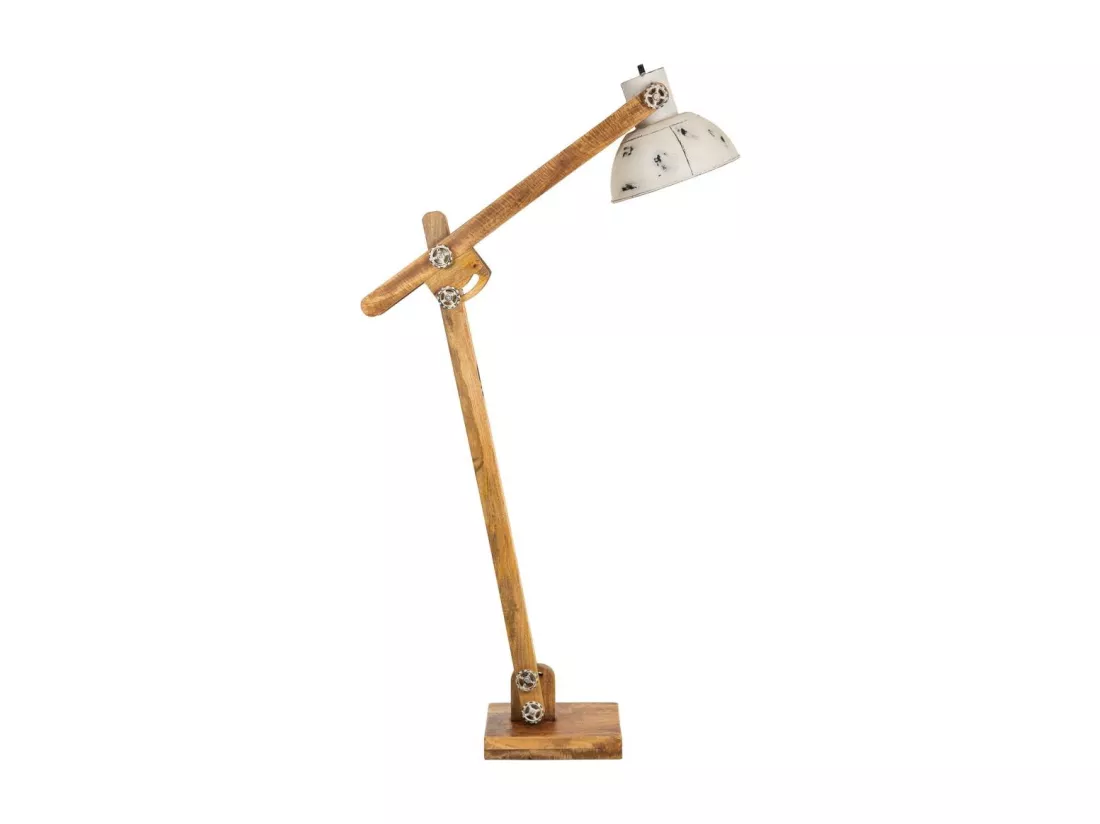 Lampadaire en bois et métal 26x70x125h cm