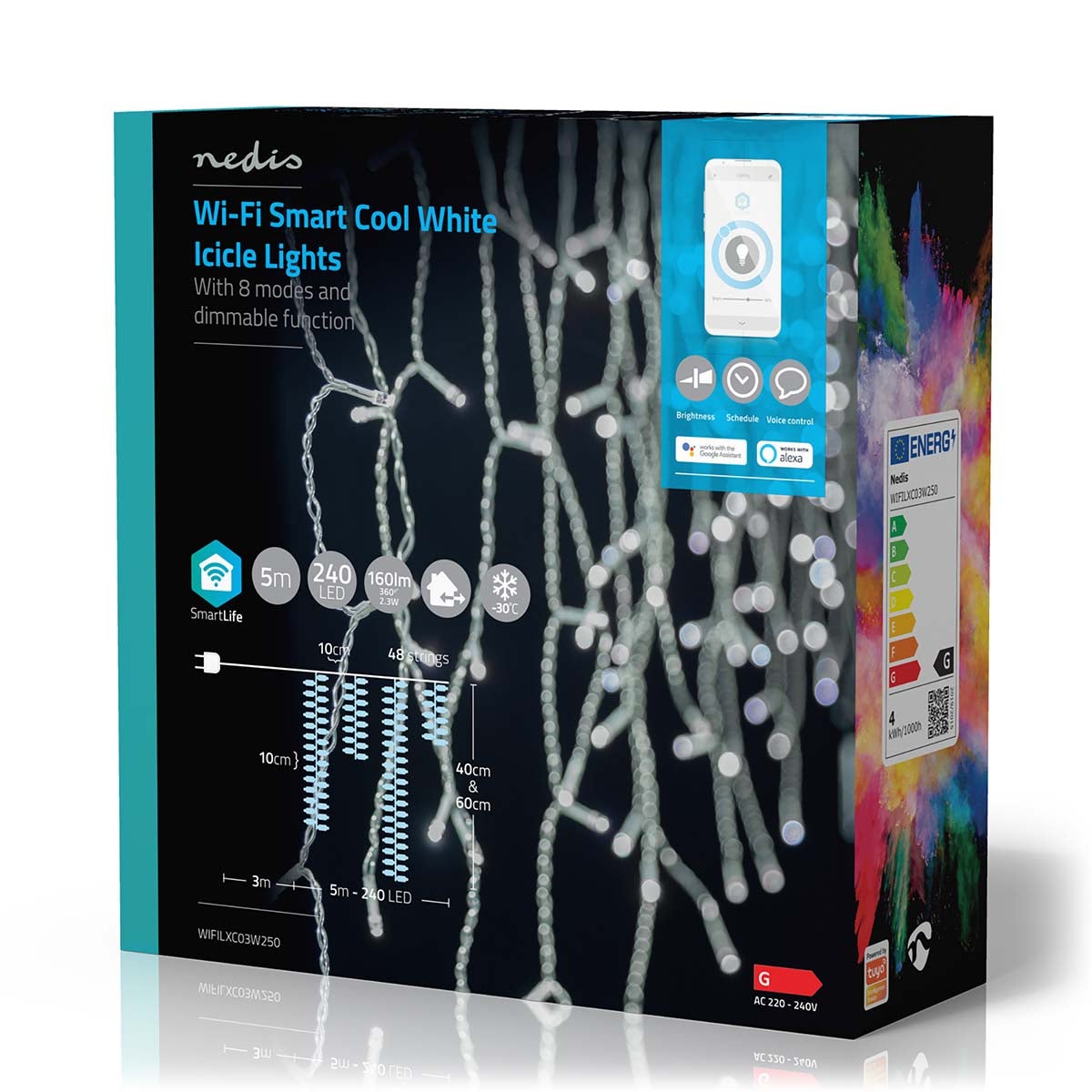 Nedis SmartLife Decoratieve LED iOS/Android 5 meter 240 LED's koel wit