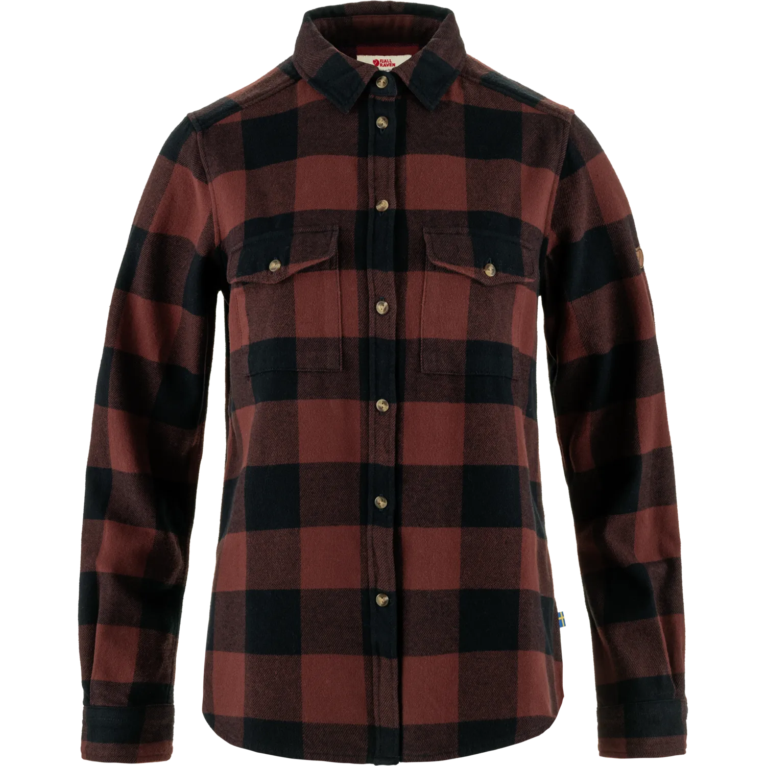 Fjällräven Övik Heavy Flannel Shirt W Dark Navy-Maroon