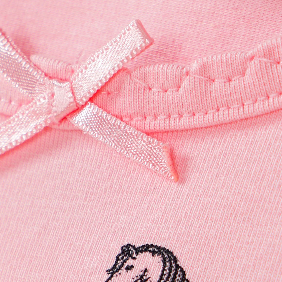 Topolino 2 Mädchen Unterhemden mit Pferden rosa / weiss