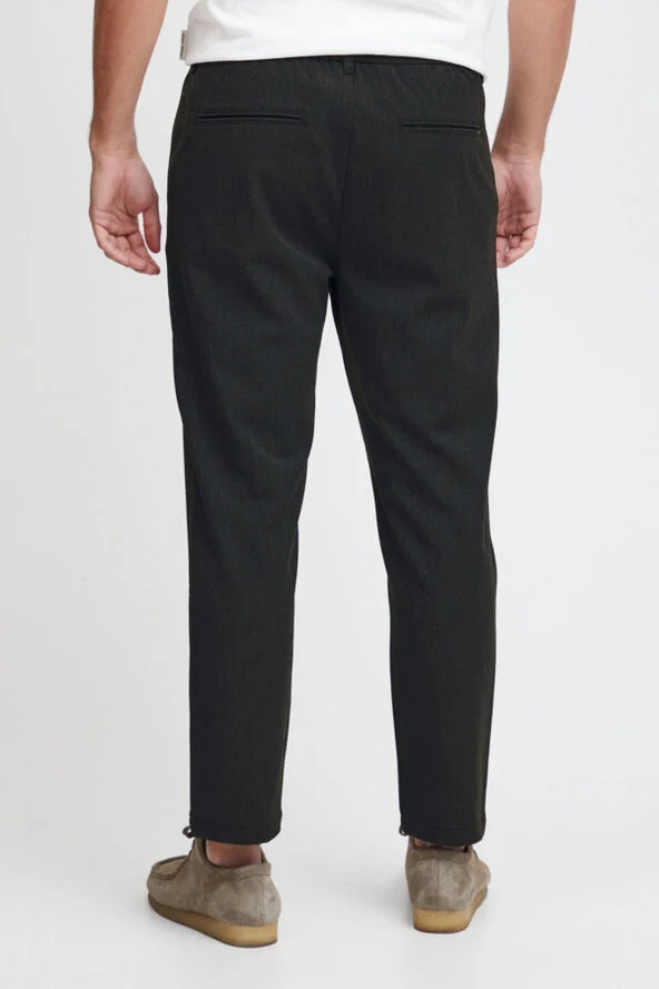 Casual Friday CFMARC performance pants with pleat Dark grey melange