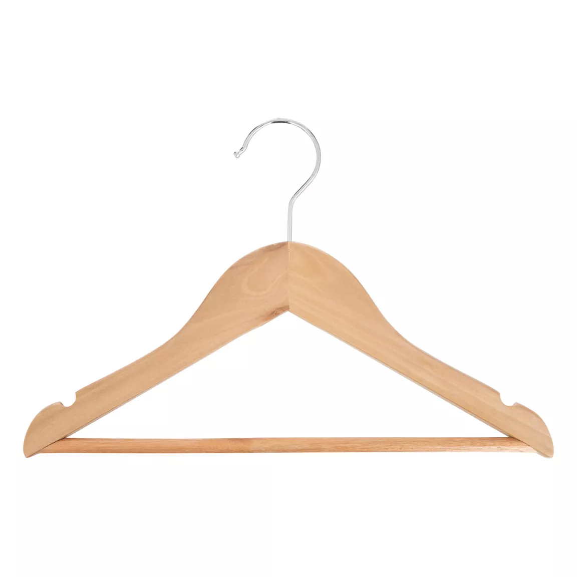 Lots de 4 cintres enfant bois (H19 cm) Natural Marron