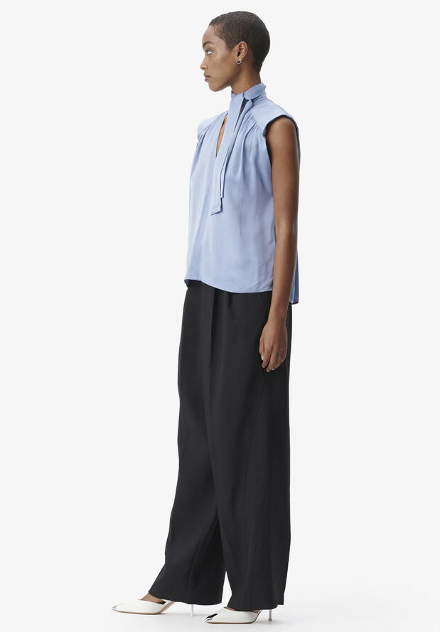 Lala Berlin Top Tracey Faded denim