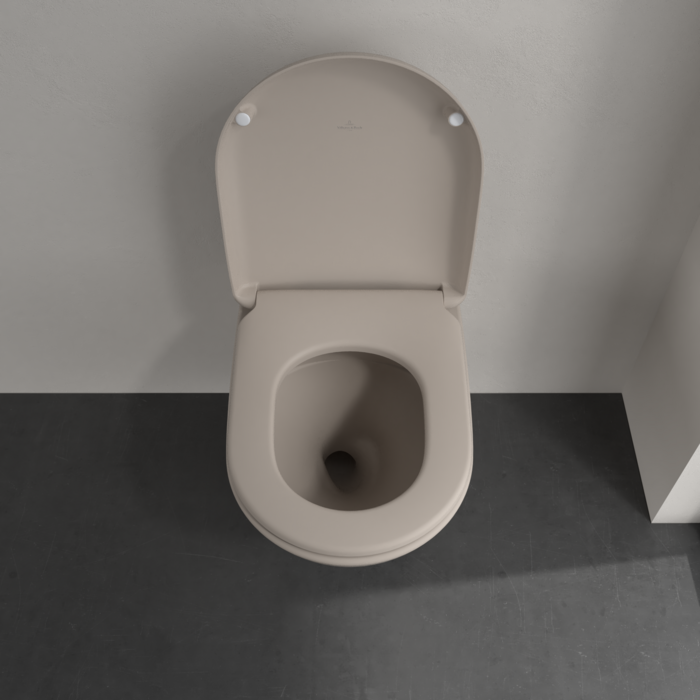 Villeroy & Boch Antao randloos toilet CeramicPlus met TwistFlush taupe