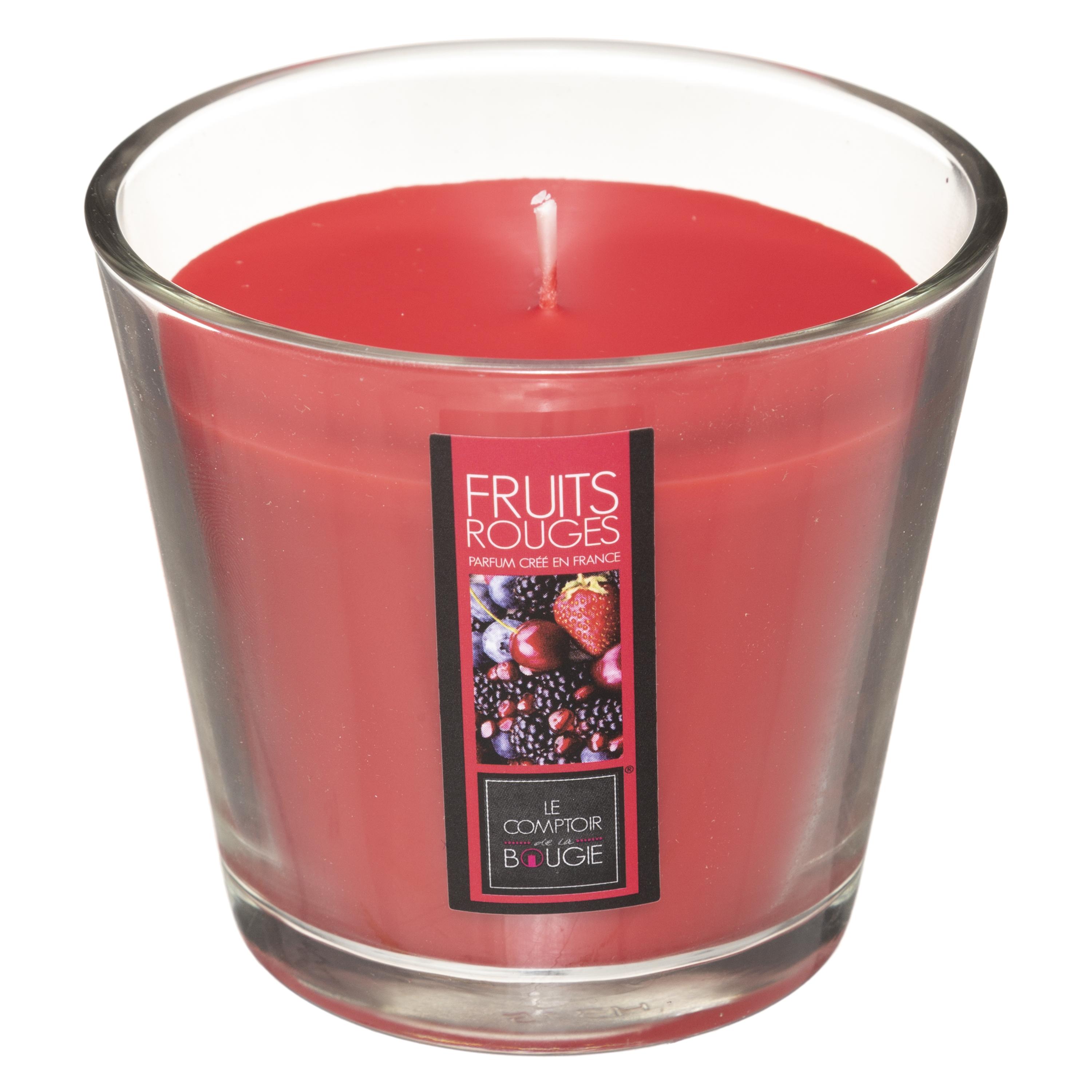 BOUGIE PARFUMEE VERRE FRUIT ROUGE NINA 190G
