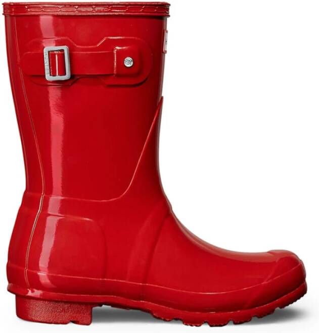 Hunter Women's Original Short Gloss Wellington Boots Military Red