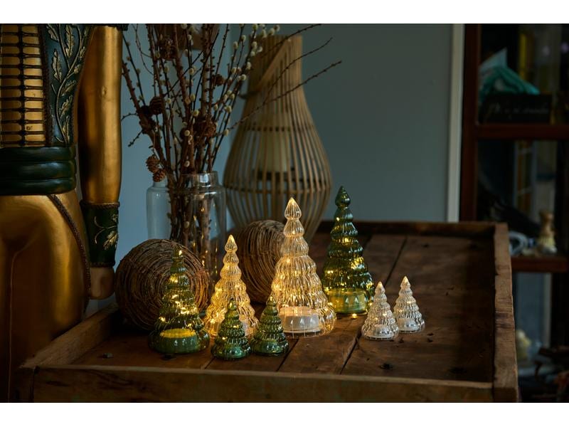 Sirius Tischdeko Lucy Baum, 23.5 cm, Weiss Weihnachtliche LED-Dekoration