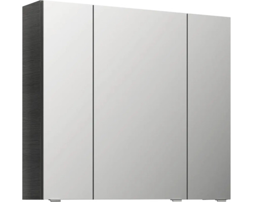 Jungborn spiegelkast VENTITRE 80 x 17 x 70,3 cm grafiet structuur horizontaal 3-deurs J850.198050