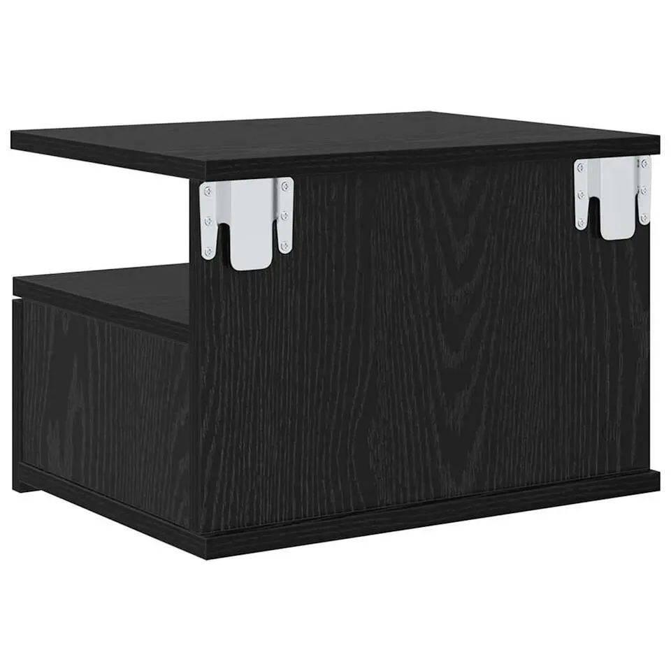 vidaXL - Zwevend Nachtkastjes met lade - Zwart eiken - 40x31x27 cm - 2 stuks