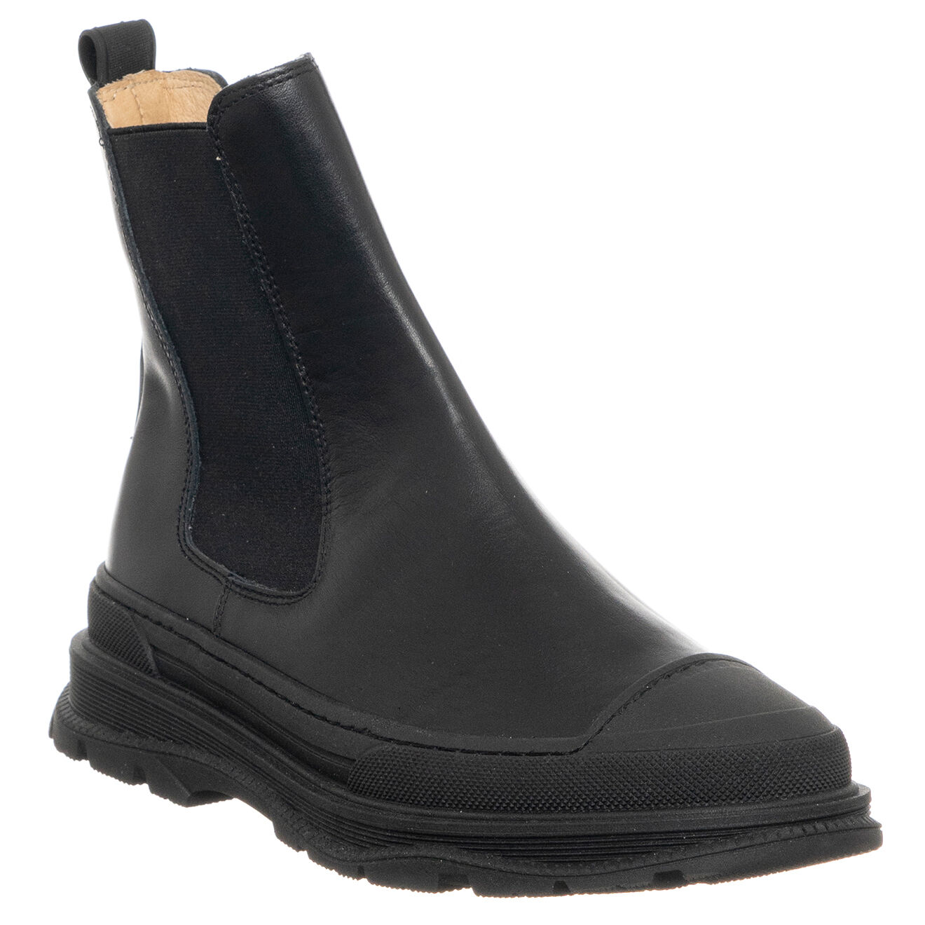Patrizia Pepe Chelsea Boots en Cuir Leone noires - Talon 5 cm