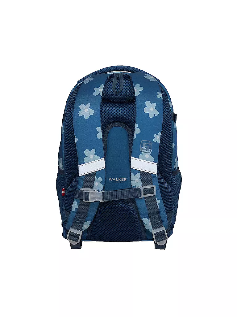 WALKER Schulrucksack Fame 2.0 Uni 90ies Flower Blue blau