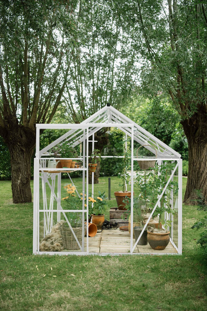 Royal Well Kate II Full Options - Tuinkas - Wit - 217x192x253 cm - Veiligheidsglas