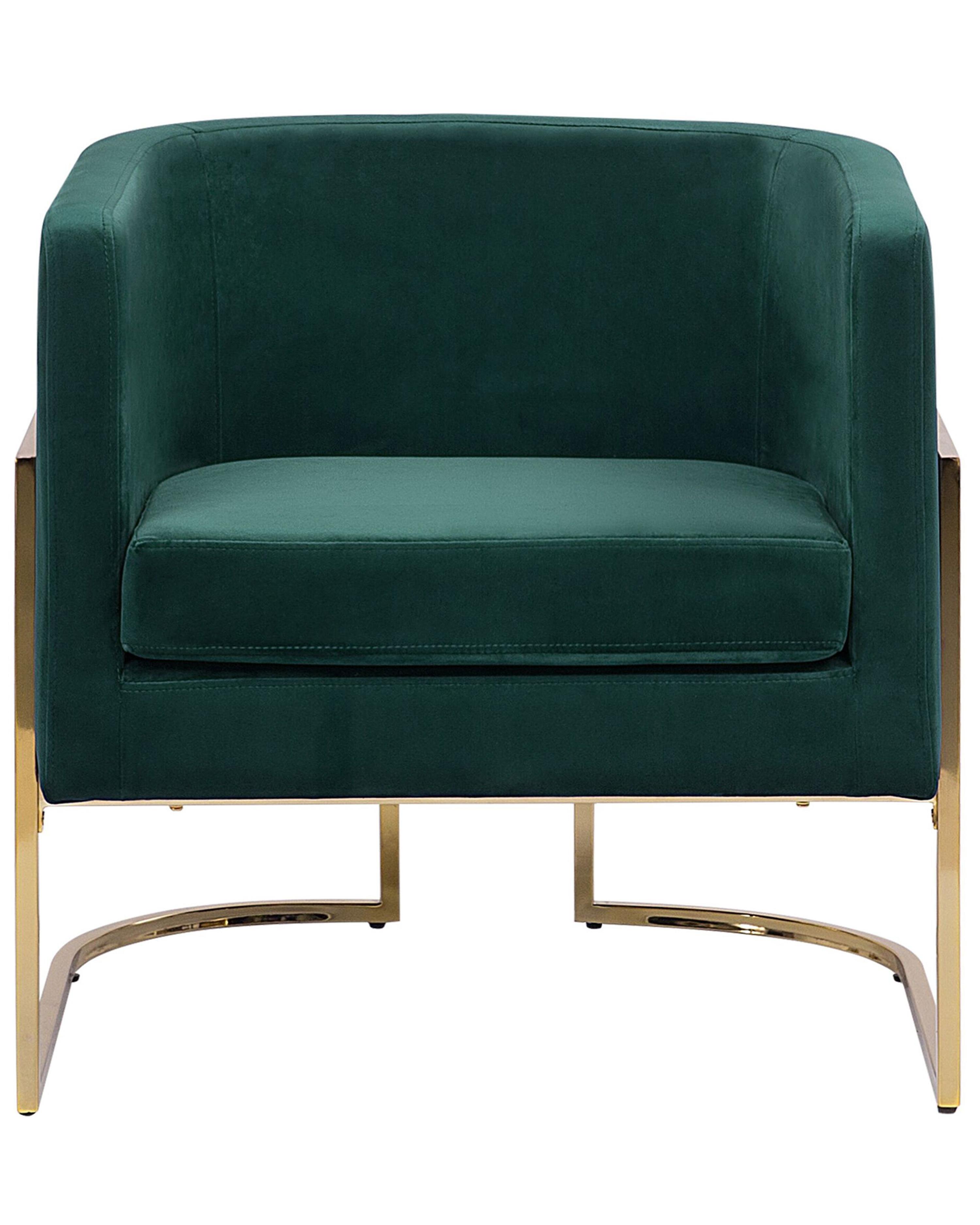 Fauteuil SIRKKA Fluweel Donkergroen