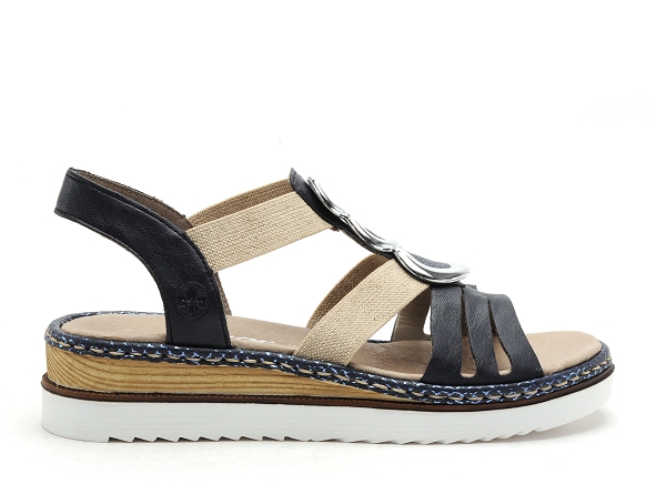 Rieker nu pieds plats femme 679l4 bleu