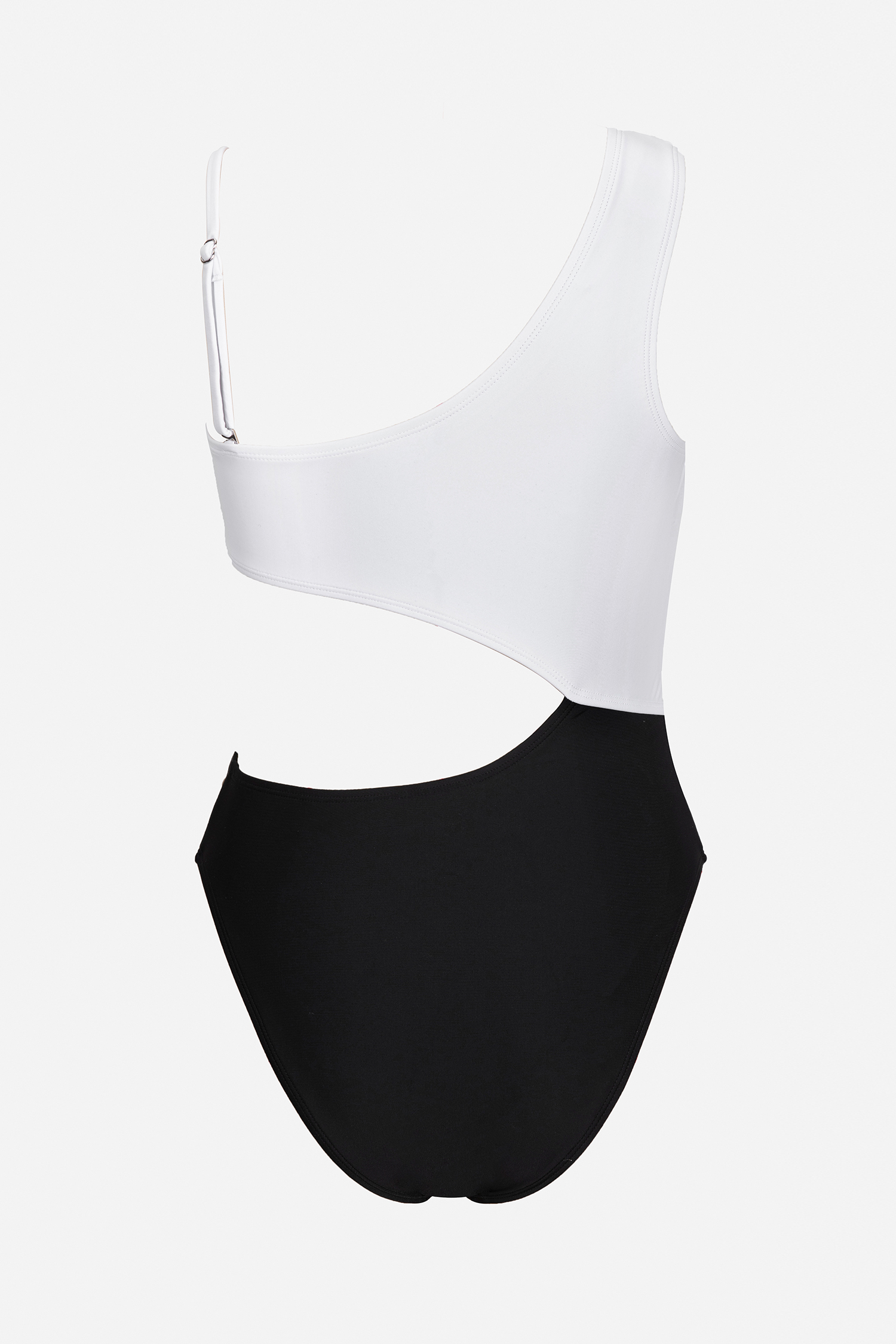 Maillot de bain une pièce découpé asymétriques à clous