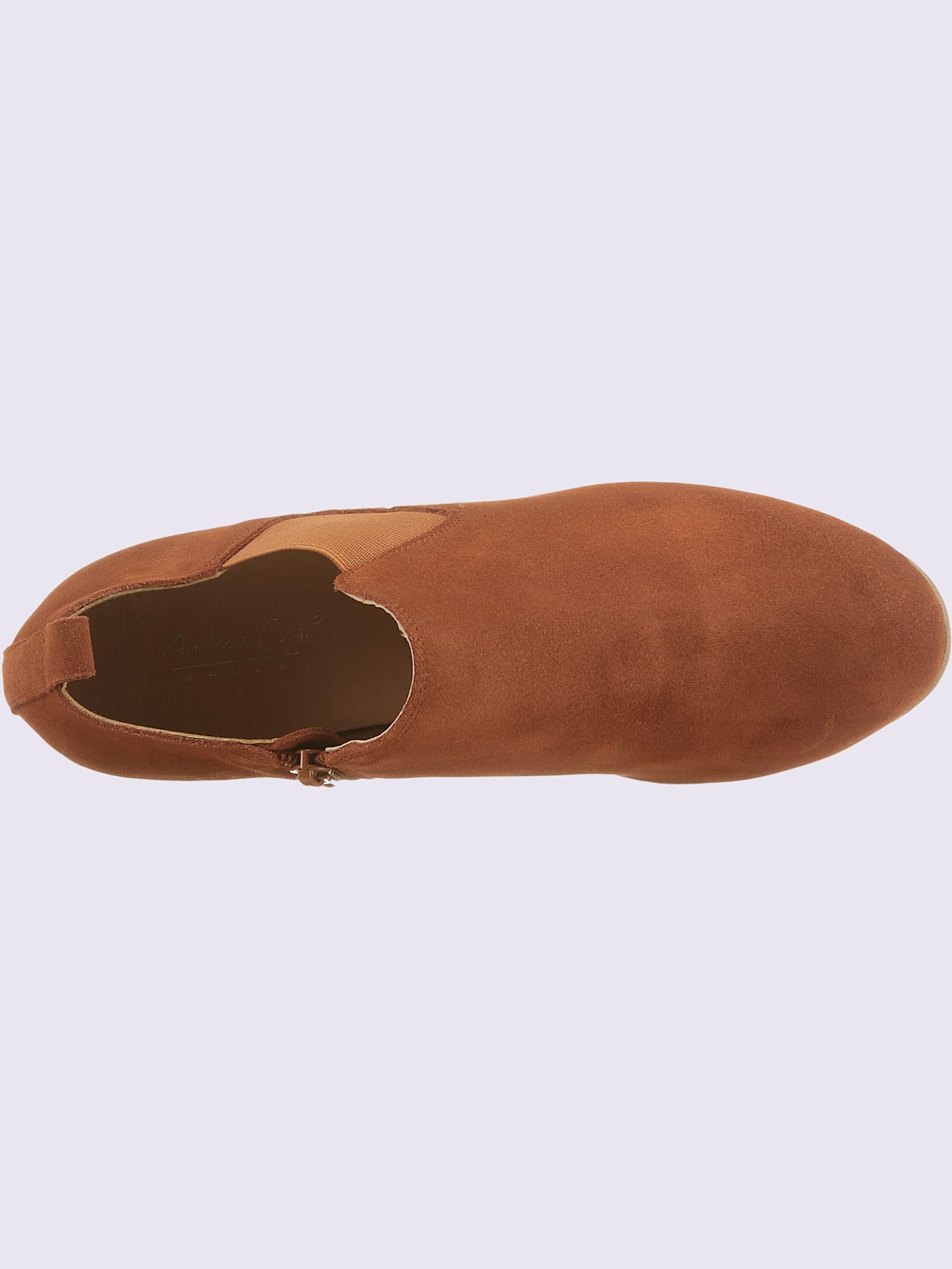 Bottines cuir velours de vache.
